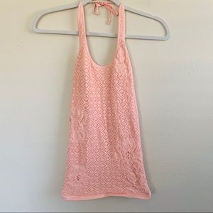 Free People Intimately Honey Floral Peach Halter